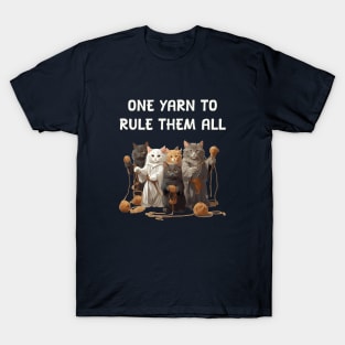 One yarn to rule them all - Cats fellowship T-Shirt